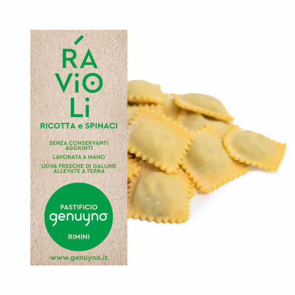Ravioli ricotta e spinaci Genuyno Rimini pasta fresca artigianale